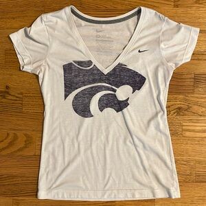 Nike Kansas State University KSU Wildcats V Neck Tee